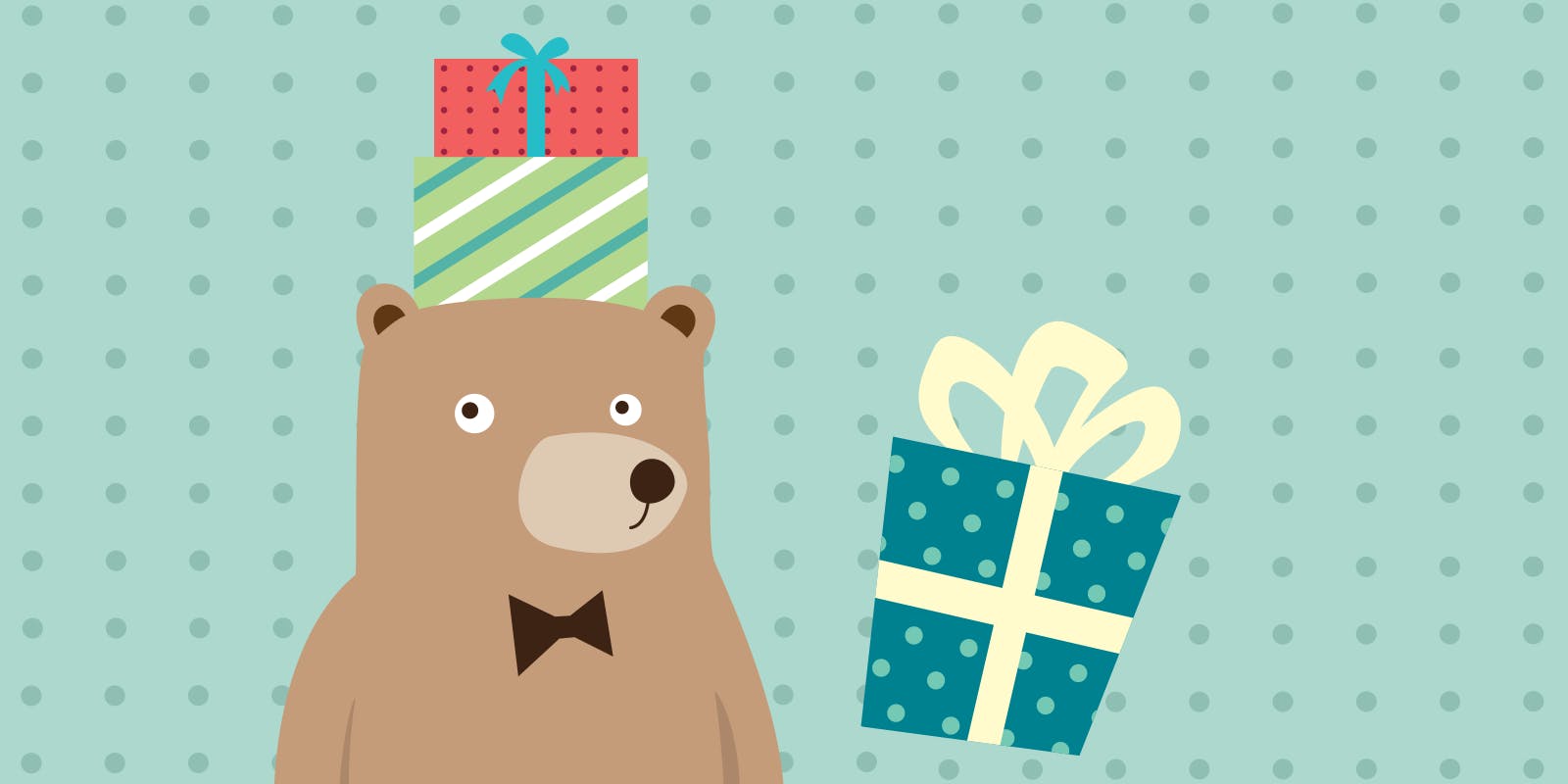 Funny bear thinking about a birthday